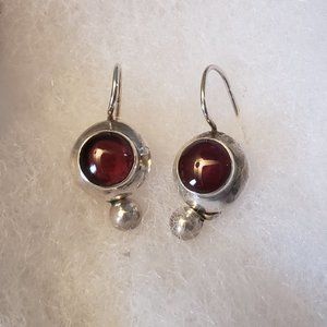 Vintage Silpada Stirling silver and Garnet earrings